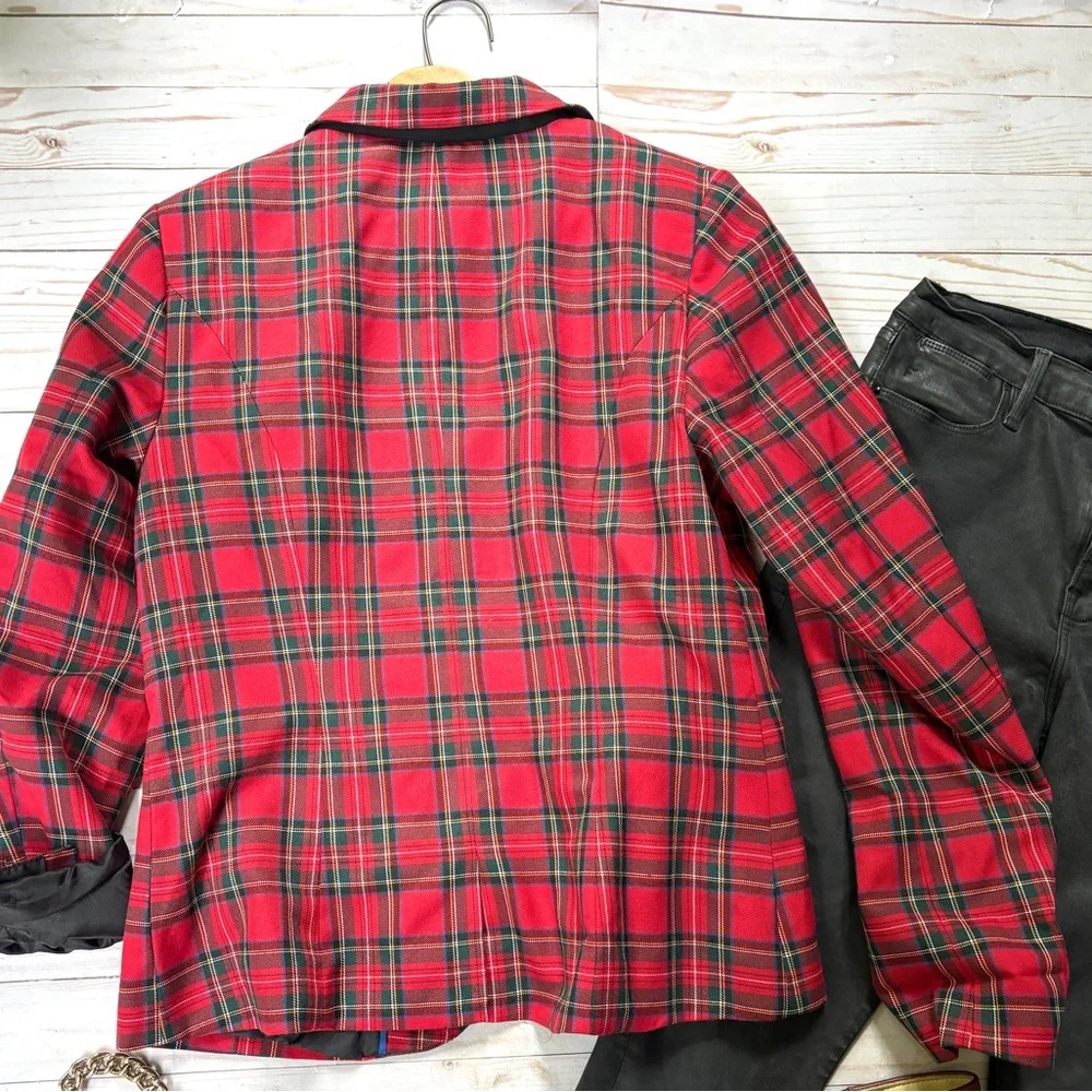 twik Red Plaid Blazer - Picture 2 of 5